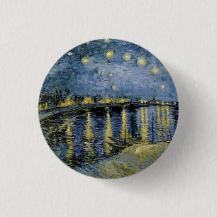 Badge Rond 2,50 Cm Starry Night Vincent van Gogh