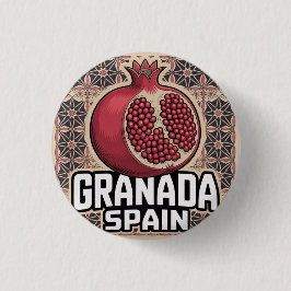 Badge Rond 2,50 Cm Sticker Grenade Espagne grenade