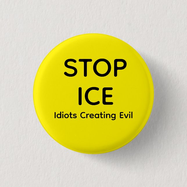 BADGE ROND 2,50 CM STOP ICE  (Devant)