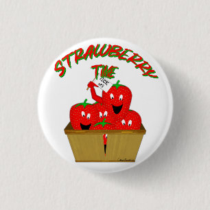 Badge Rond 2,50 Cm Strawberry Time !