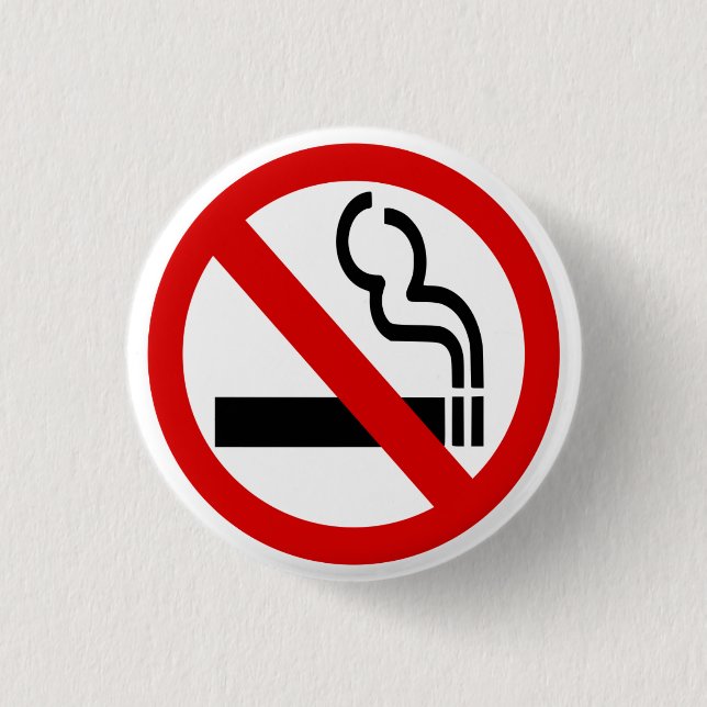 Badge Rond 2,50 Cm Style Classique Non Fumeur (Devant)