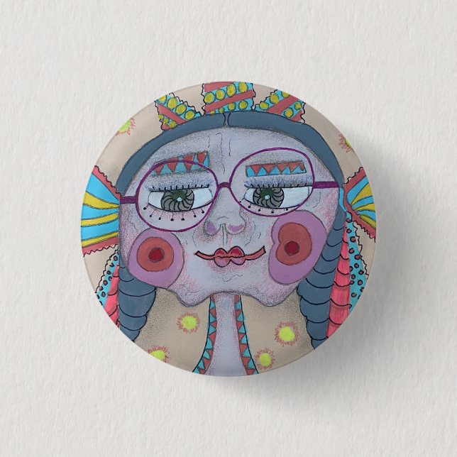 Badge Rond 2,50 Cm Stylo à boutons "Étoile enfant" (Devant)