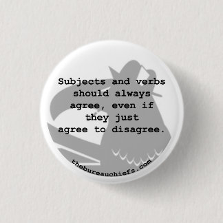 Badge Rond 2,50 Cm Sujets et bouton des verbes 1,25"