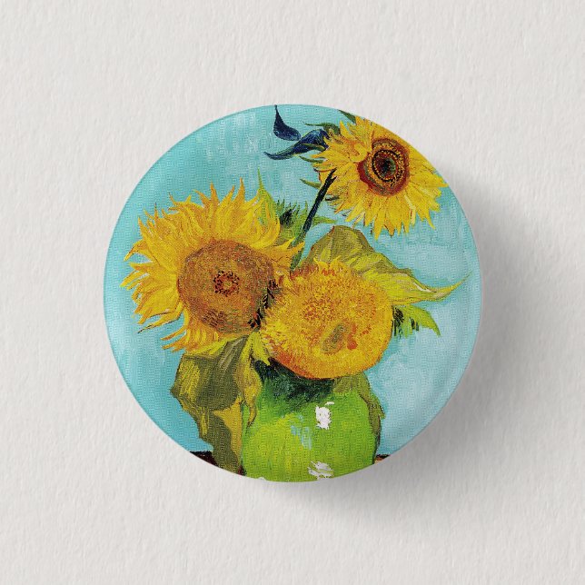 Badge Rond 2,50 Cm Sunflowers Vincent van Gogh (Devant)