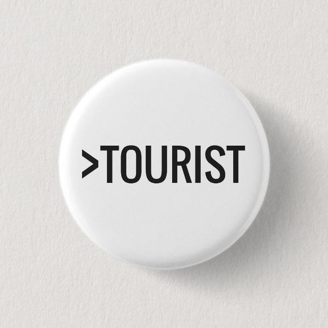 Badge Rond 2,50 Cm Supérieur à un bouton touristique (Devant)
