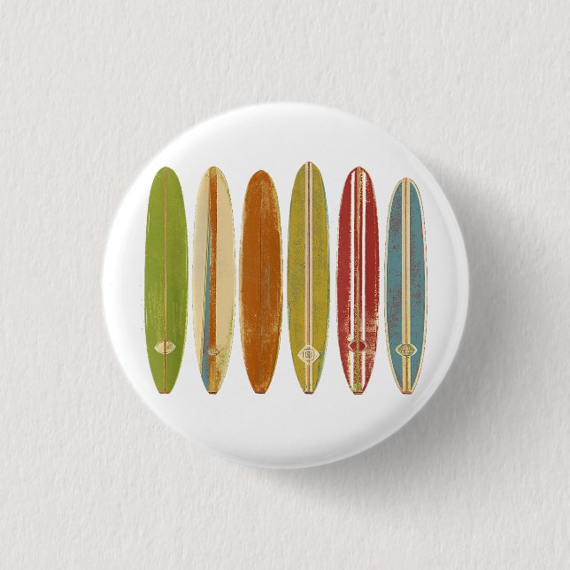 Badge Rond 2,50 Cm Surf de Longboard (Devant)