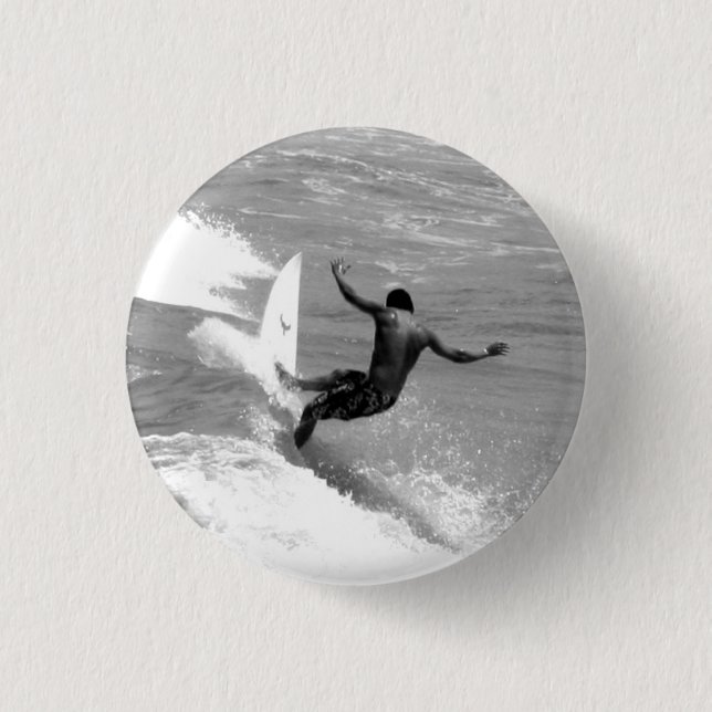 Badge Rond 2,50 Cm Surfer (Devant)