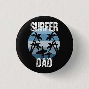 Badge Rond 2,50 Cm Surfer papa