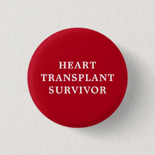 Badge Rond 2,50 Cm Survivant de la transplantation cardiaque - Médic