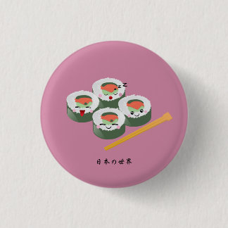 Badge Rond 2,50 Cm Sushi de Kawaii