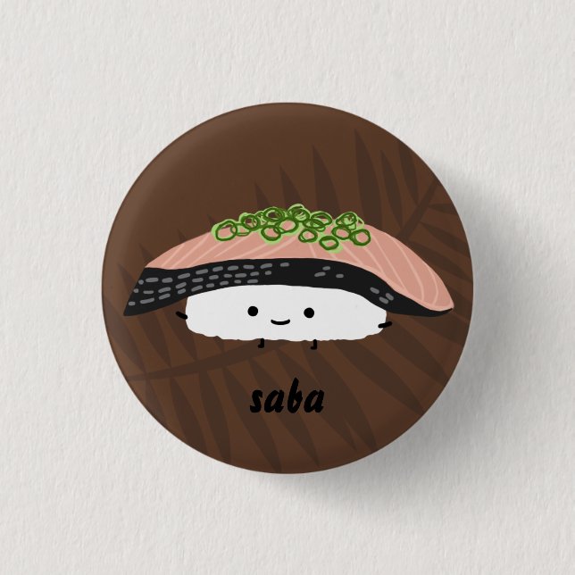 Badge Rond 2,50 Cm Sushi de Saba (Devant)