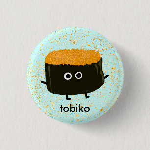 Badge Rond 2,50 Cm Sushi Tobiko