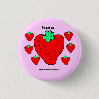 Badge Rond 2,50 Cm Sweet As Strawberriez pastel pixel art mini bouton