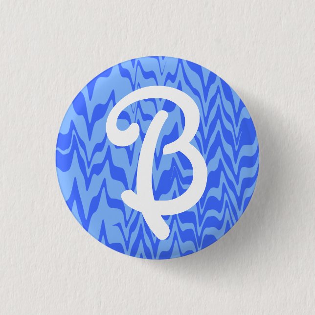 Badge Rond 2,50 Cm Swirl ZigZag Abstrait (Devant)