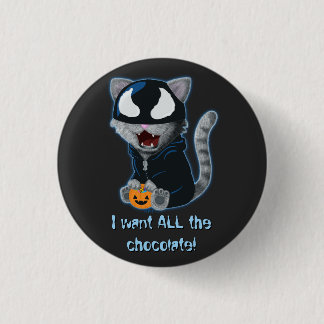 Badge Rond 2,50 Cm Symbiotique Alien Chat Costume d'Halloween