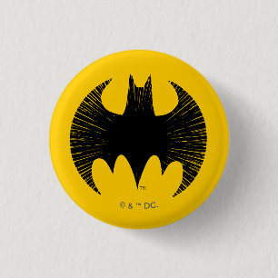 Badge Rond 2,50 Cm Symbole Batman Logo Streak