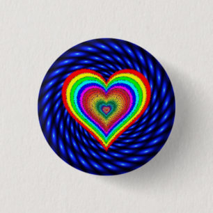 Badge Rond 2,50 Cm Symbole d'amour arc-en-ciel Saint-Valentin-25543