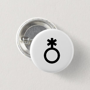 Badge Rond 2,50 Cm Symbole de genre non binaire