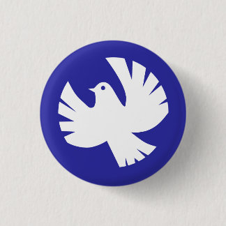 Badge Rond 2,50 Cm Symbole de la colombe blanche