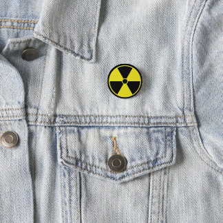 Badge Rond 2,50 Cm Symbole de rayonnement nucléaire