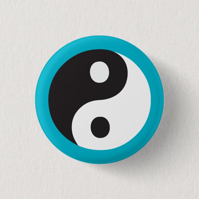 Badge Rond 2,50 Cm Symbole de Yin Yang (Devant)
