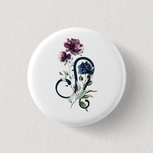 Badge Rond 2,50 Cm Symbole étoilé Leo Zodiac