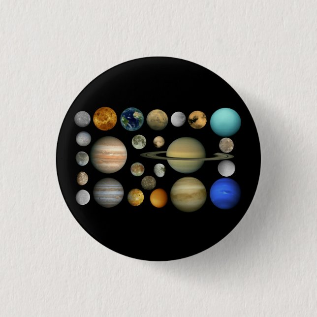 Badge Rond 2,50 Cm Système solaire (Devant)