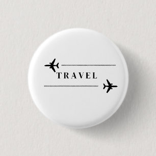 Badge Rond 2,50 Cm T-Shirt avion de voyage