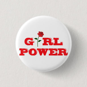 Badge Rond 2,50 Cm T-shirt Girl Power - Femmes féministes fantastique