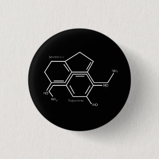 Badge Rond 2,50 Cm t-shirt sérotonine et dopamine