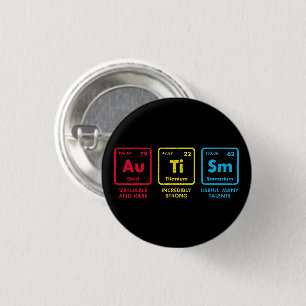Badge Rond 2,50 Cm Tableau périodique des éléments de sensibilisation
