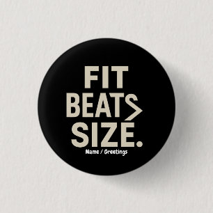 Badge Rond 2,50 Cm Taille de forme Beats Motivation Fitness, Style de