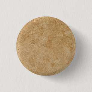 Badge Rond 2,50 Cm Tan Chamois Faux Cuir