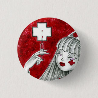 Badge Rond 2,50 Cm Tante Emma d'infirmière