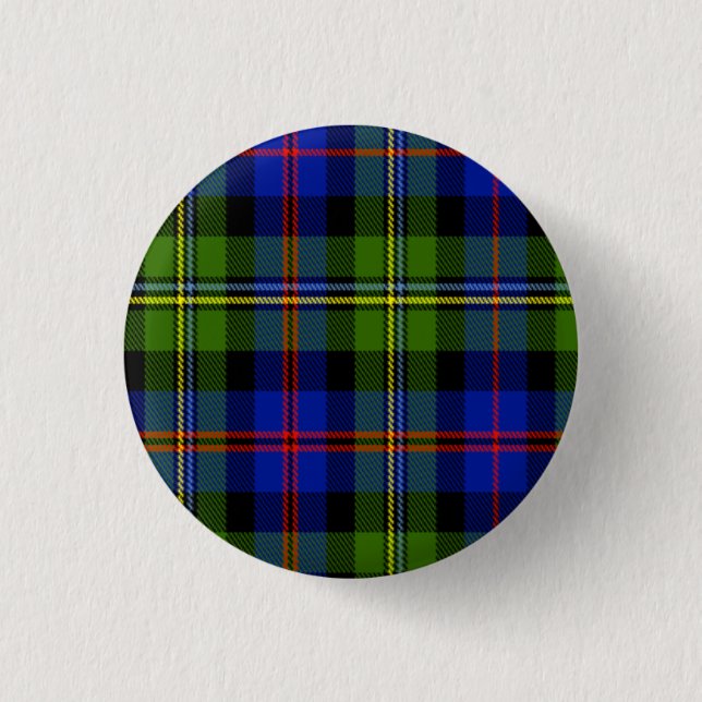 Badge Rond 2,50 Cm Tartan d'écossais de Malcolm (Devant)