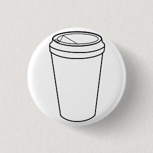Badge Rond 2,50 Cm Tasse de café (papier à emporter)