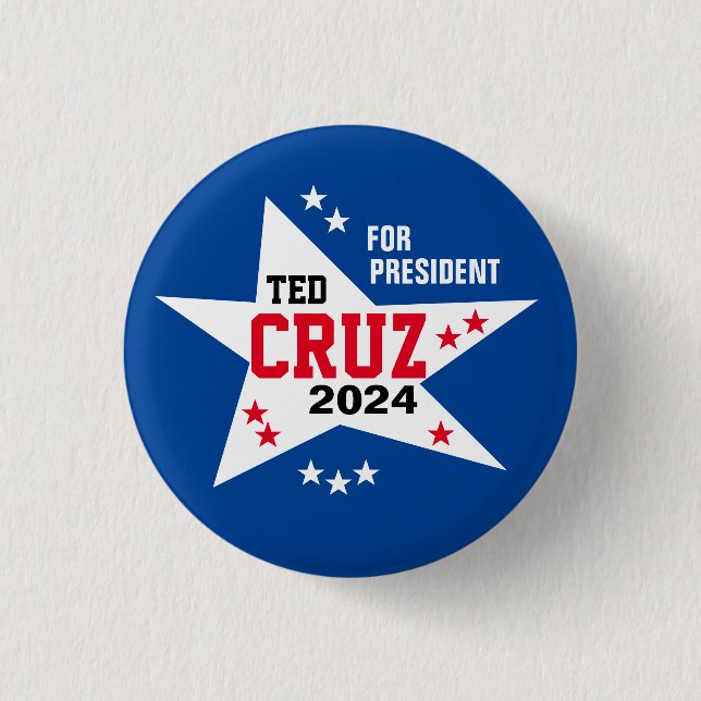 Badge Rond 2,50 Cm Ted Cruz 2024 (Devant)