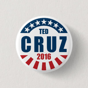 Badge Rond 2,50 Cm Ted Cruz pour le président 2016