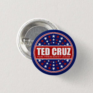 Badge Rond 2,50 Cm Ted Cruz pour Président 2028