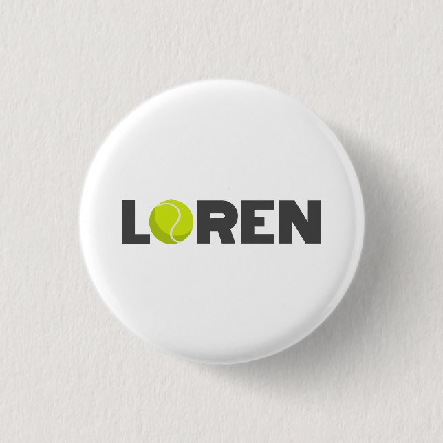 Badge Rond 2,50 Cm Tennis de Loren (Devant)