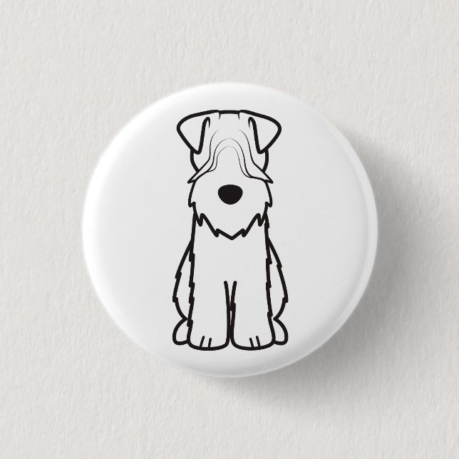 Badge Rond 2,50 Cm Terrier blond comme les blés doucement enduit (Devant)