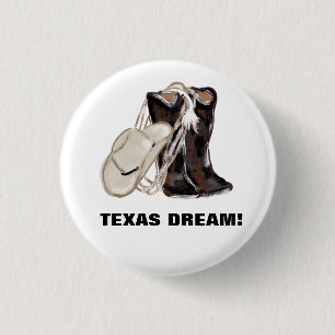 BADGE ROND 2,50 CM TEXAS RÊVE !