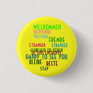 Badge Rond 2,50 Cm Textes de cabaret de Willkommen