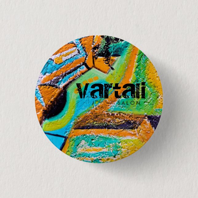 Badge Rond 2,50 Cm Texture abstraite peignant le bouton rond de (Devant)