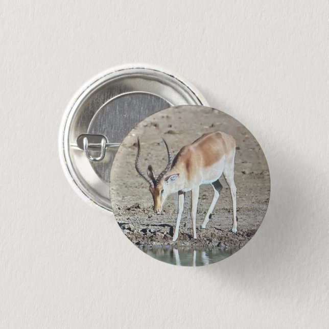 Badge Rond 2,50 Cm The antelope,  (Devant & derrière)