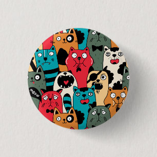 Badge Rond 2,50 Cm The crowd of cats