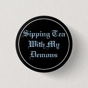 Badge Rond 2,50 Cm Thé & Démons Pastel Gothique
