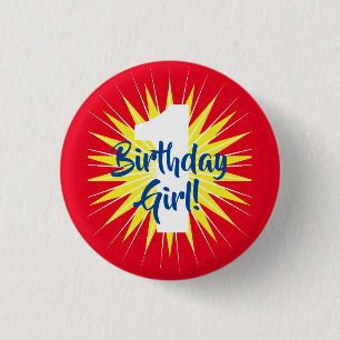 Badge Rond 2,50 Cm Thème de fête d'anniversaire de super-héros mignon