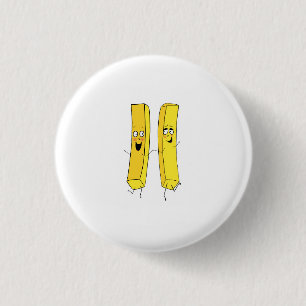 Badge Rond 2,50 Cm Thème frites, chips
