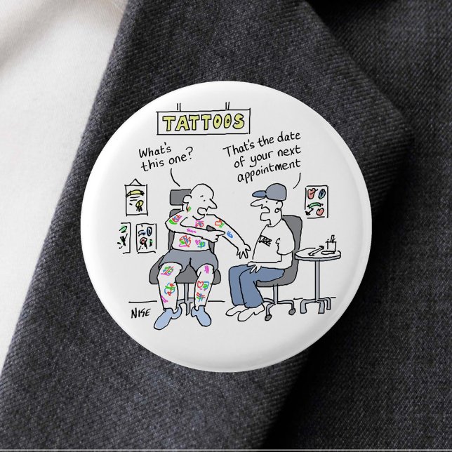 Badge Rond 2,50 Cm Thème Tattoos Drôle Tattooïste (Créateur téléchargé)